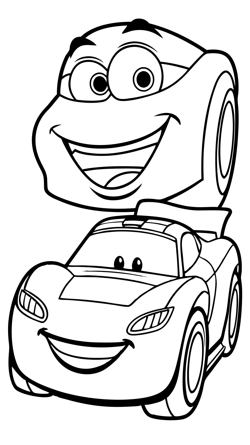 coloriages de voitures luminaires McQueen